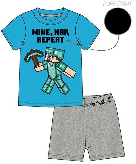 Minecraft gyerek rövid pizsama 8 év