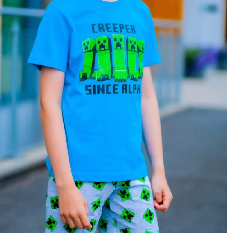 Minecraft gyerek rövid pizsama 9 év