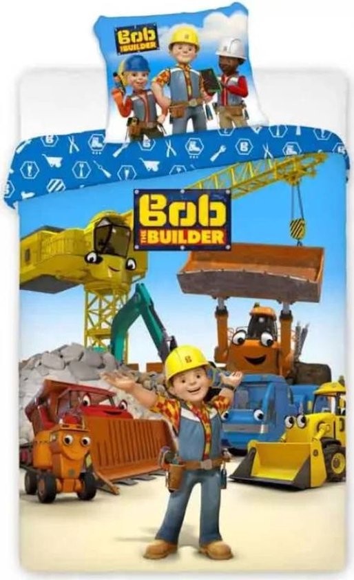 Bob, a mester Construction gyerek, ovis ágyneműhuzat 100×135cm, 40×60 cm