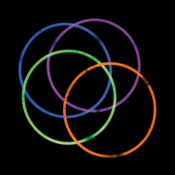 Világító színes Colorful nyaklánc szett 4 db-os 56 cm