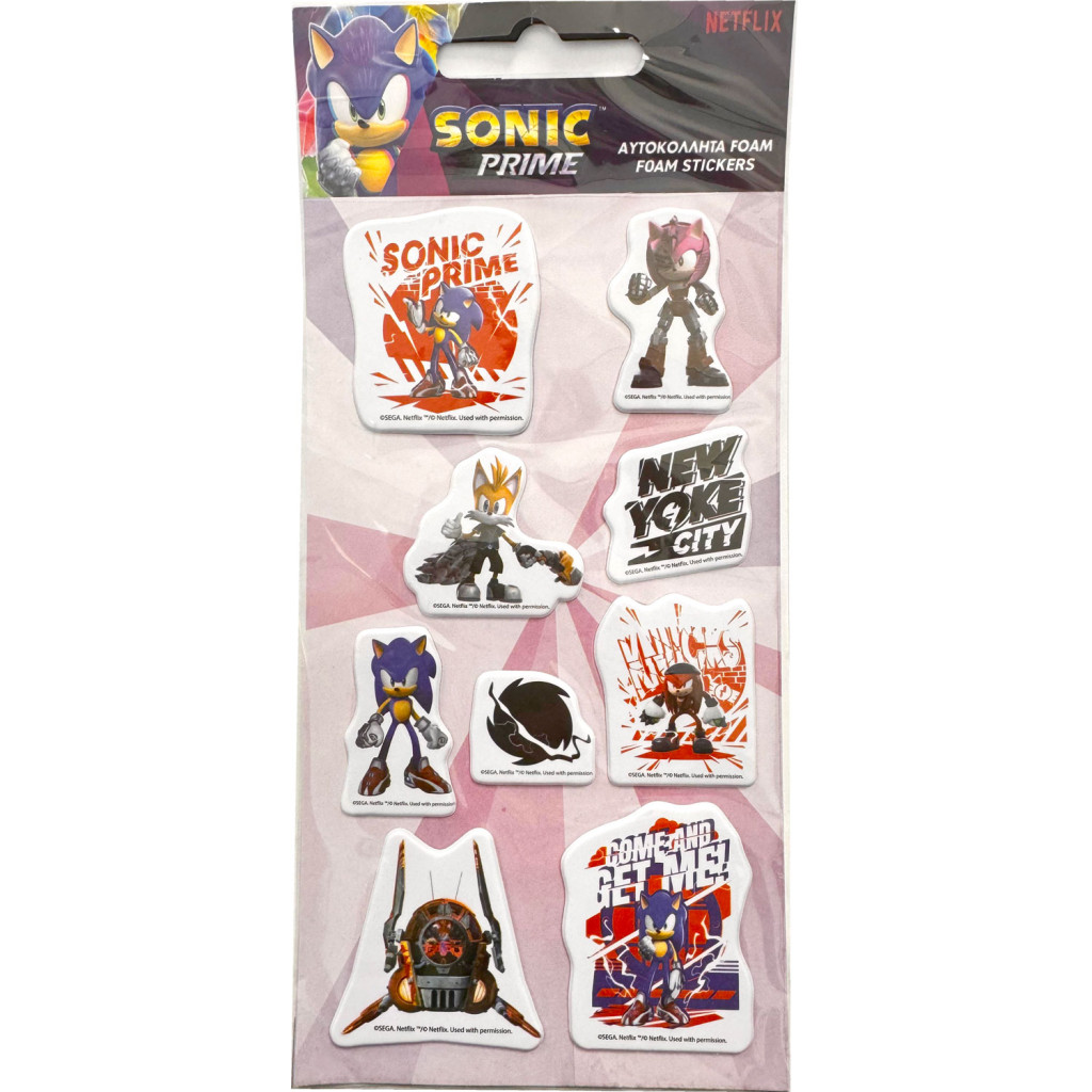 Sonic a sündisznó Heroes pufi szivacs matrica szett