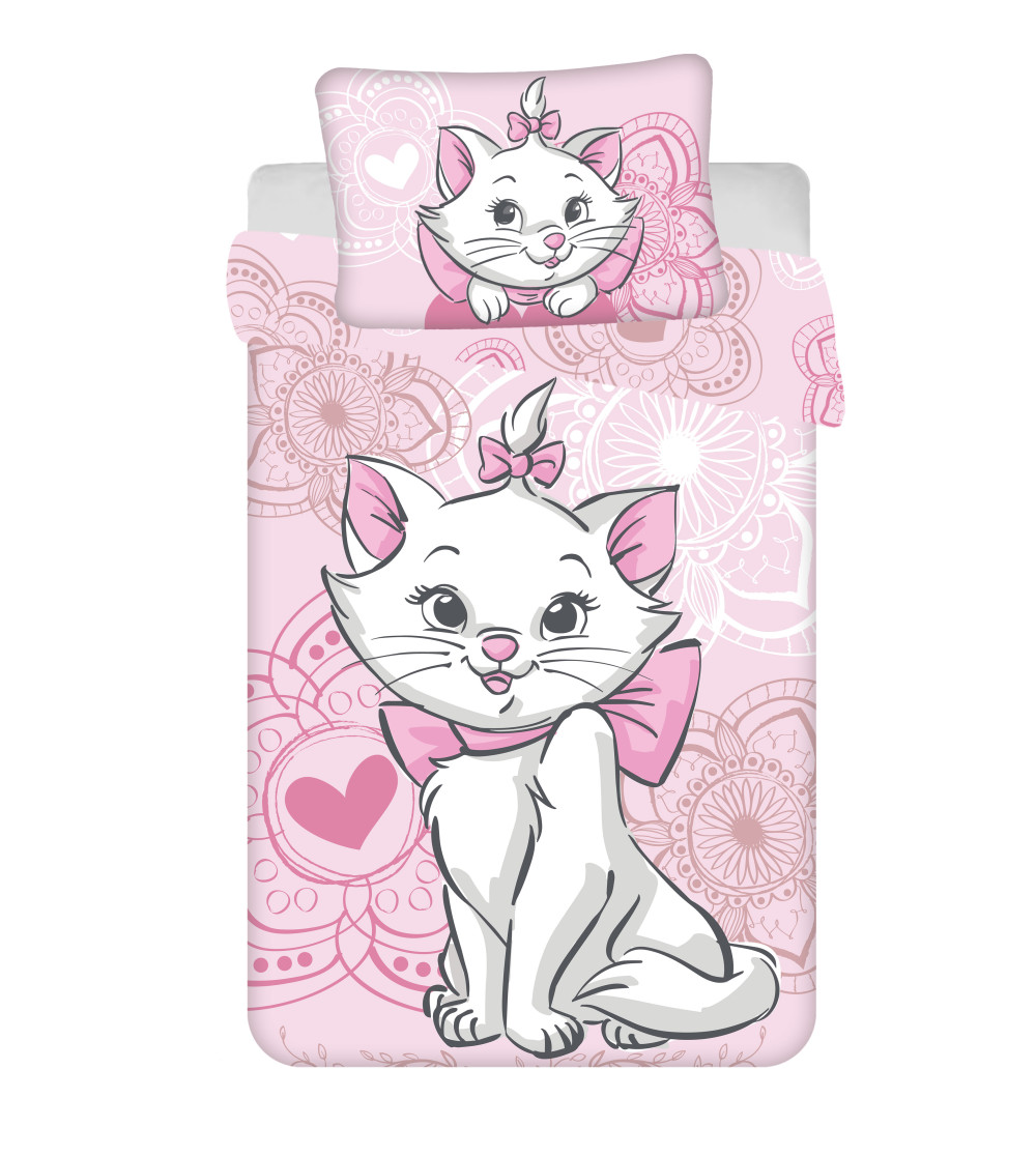 Disney Marie Aristocat gyerek, ovis ágyneműhuzat 100×135 cm, 40×60 cm