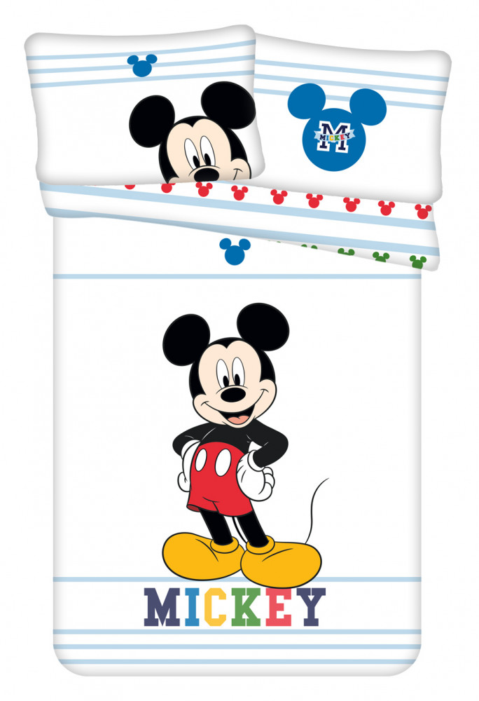 Disney Mickey Colors gyerek, ovis ágyneműhuzat 100×135cm, 40×60 cm