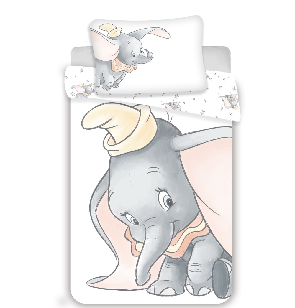 Disney Dumbo Grey gyerek, ovis ágyneműhuzat 100×135cm, 40×60 cm