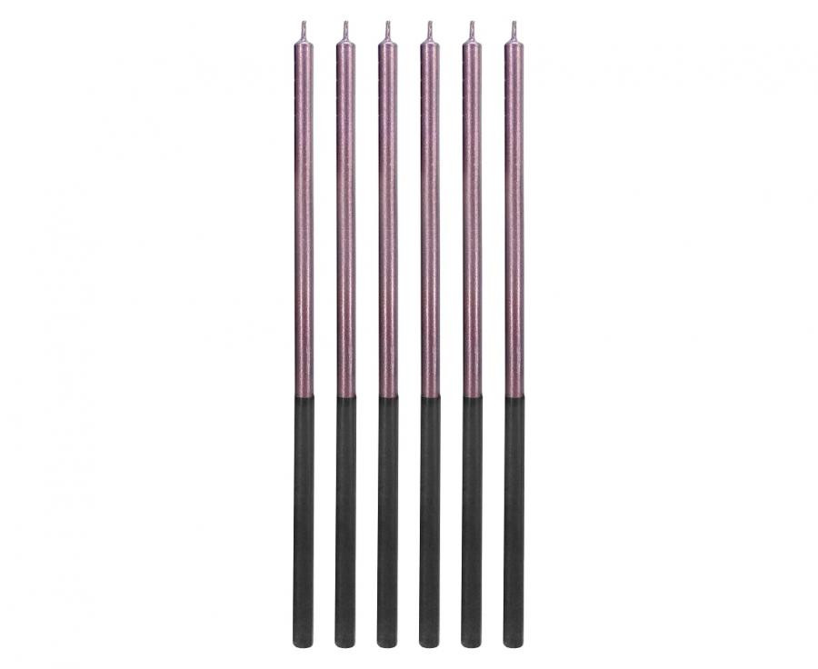 Platinum Lilac, Lila tortagyertya, gyertya szett 6 db-os