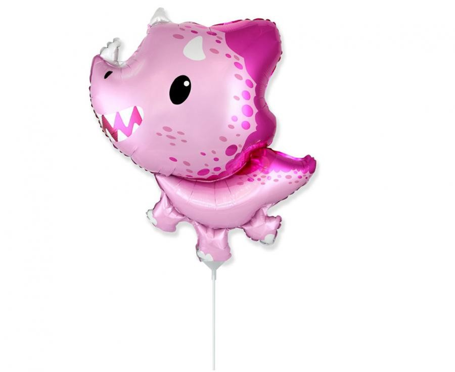 Dinoszaurusz Triceratops Pink fólia lufi 36 cm (WP)