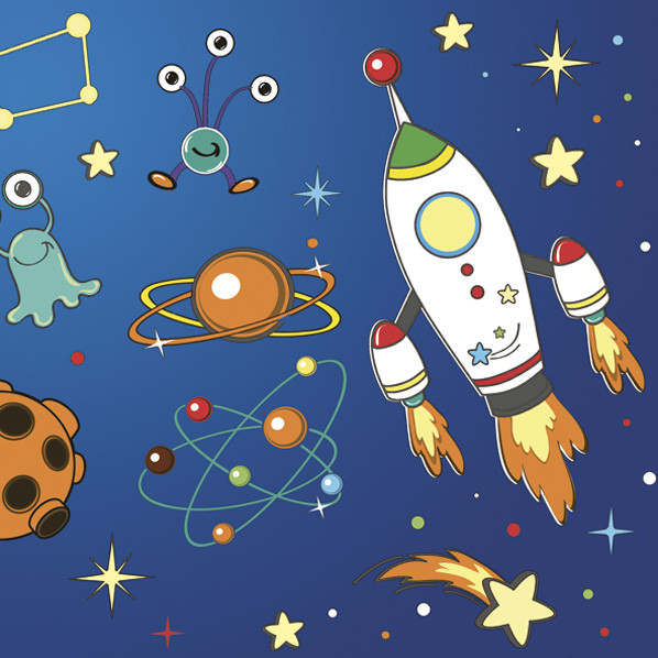 Űr Rockets&Aliens szalvéta 20 db-os 33x33 cm