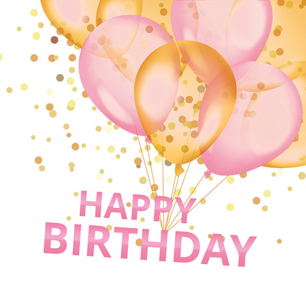 Happy Birthday Gold&Pink szalvéta 20 db-os 25x25 cm