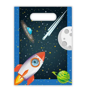Űr Rocket Space ajándéktasak, ajándékzacskó 6 db-os