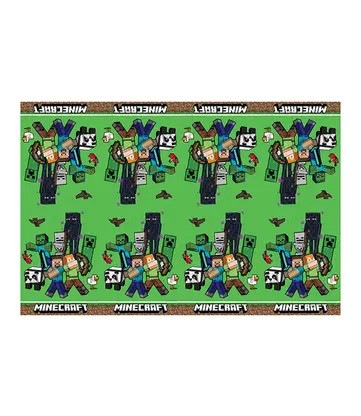 Minecraft Green műanyag asztalterítő 120x180 cm