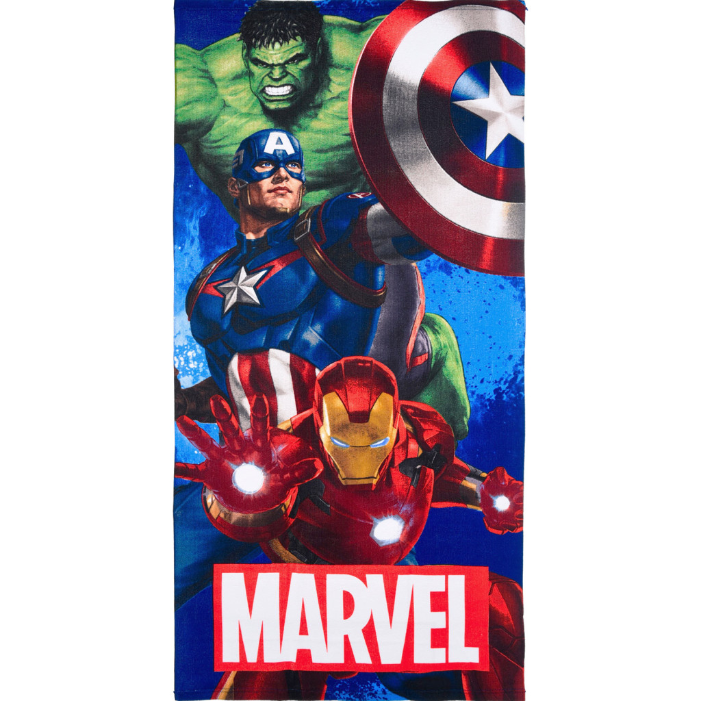 Bosszúállók Shield & Strength fürdőlepedő, strand törölköző 70x140cm (Fast Dry)